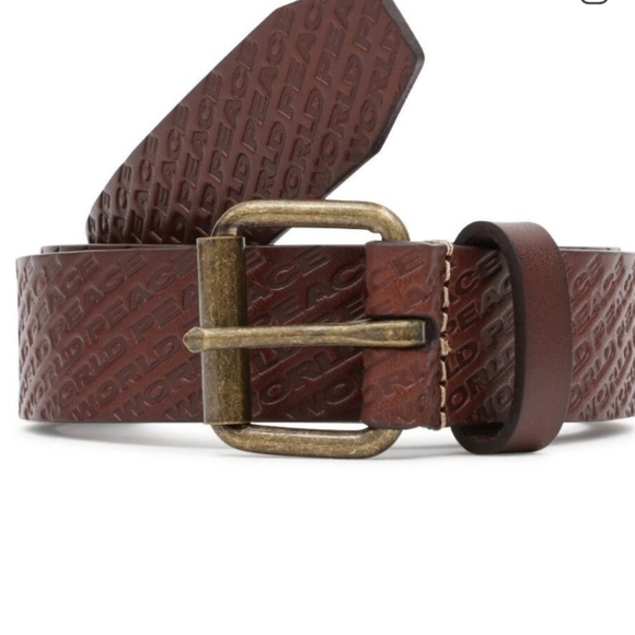 VANS x Justin Henry World Peace 100% Leather Belt Size 38 - Picture 1 of 7